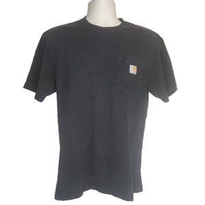 Carhartt Mens T-shirt Workwear K87 Pocket Heavyweight Top Tee Size Small Black